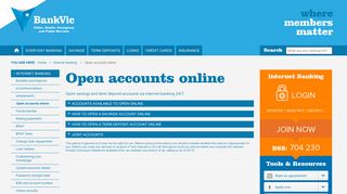 Open accounts online - BankVic