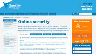 Online security - BankVic
