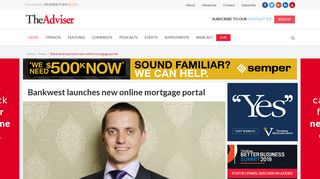 Bankwest launches new online mortgage portal - The Adviser