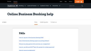 Online Business Banking - Bankwest