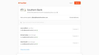 Southern Bank - email addresses & email format • Hunter - Hunter.io