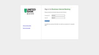 Sign in to Business eBanking - United Bank