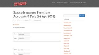 Bannedsextapes Premium Accounts & Pass - xpassgf