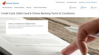 Credit Card, Debit Card & Online Banking Terms ... - Banner Bank