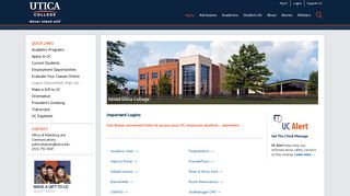 Important Logins - Utica College