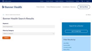 Banner Health Search Results