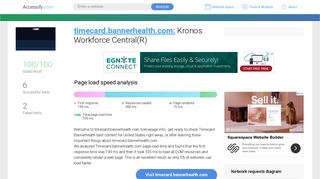 Access timecard.bannerhealth.com. Kronos Workforce Central(R)