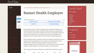 Banner Health Employee Email Login