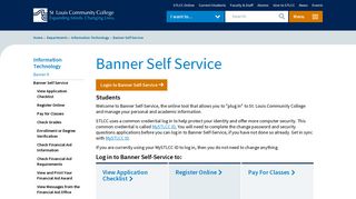 Banner Self Service - St. Louis Community College