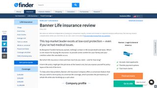 Banner Life insurance company review 2019 | finder.com