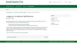 Logging in to Banner Self-Service | Information, Technology ...
