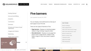 Five banners – Squarespace Help