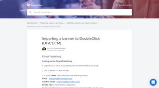 Importing a banner to DoubleClick (DFA/DCM) | Bannerflow Support