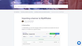 Importing a banner to MyAffiliates | Bannerflow Support
