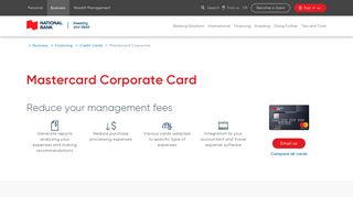 Mastercard Corporate Card | National Bank