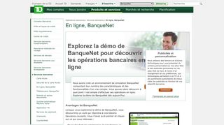 En ligne, BanqueNet - TD Canada Trust