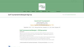 Golf Tournament & Banquet Sign Up - Danofund