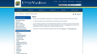 Banner - University of the Virgin Islands