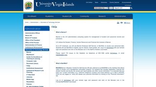 FAQs - University of the Virgin Islands