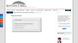Temporary Password - Banyan Hill Publishing