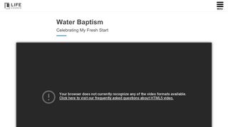 Water Baptism - The Life Church