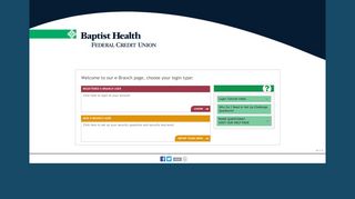 Login - Baptist Health Federal Credit Union e-Branch