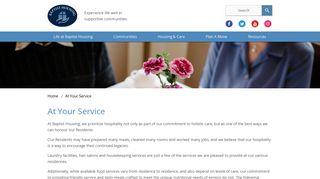 At Your Service | Baptist Housing