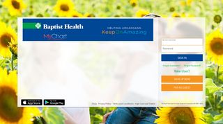 Terms and Conditions - MyChart - Login Page - Baptist Health