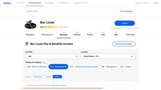 Working at Bar Louie: 85 Reviews about Pay & Benefits | Indeed.com