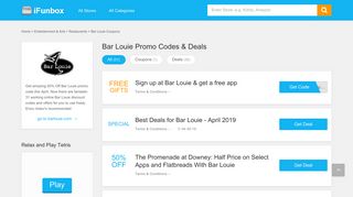 Bar Louie Discount Code, 50% Off February 2019 | iFunbox