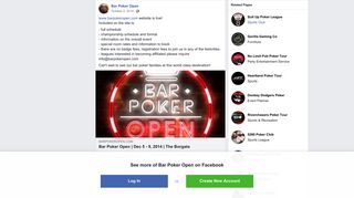 Bar Poker Open - www.barpokeropen.com website is live!... | Facebook