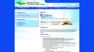 Baraga County FCU: Baraga County Federal Credit Union Services
