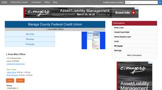 Baraga County Federal Credit Union - Lanse, MI - Credit Unions Online