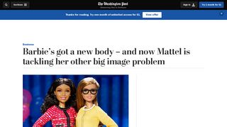 Barbie's got a new body – and now Mattel is tackling her other big ...