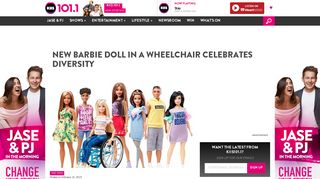 New Barbie Doll In A Wheelchair Celebrates Diversity | KIIS 1011 ...