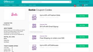 40% off Barbie Coupons & Promo Codes + Free Shipping 2019