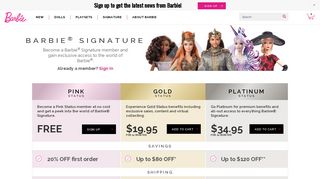 Barbie Signature Membership Sign-Up & Benefits | Barbie Signature