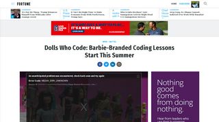Mattel and Tynker Launch Barbie Coding Lessons for Girls | Fortune
