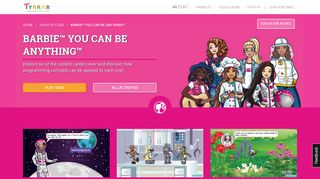 Barbie™ You can Be Anything™ | Hour of Code | Tynker