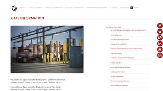 Gate Information - Port Houston