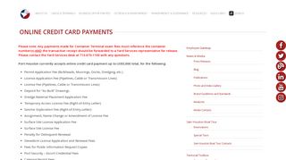 Online Credit Card Payments - Port Houston