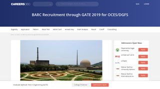 BARC Recruitment through GATE 2019 (OCES/DGFS) - Application ...