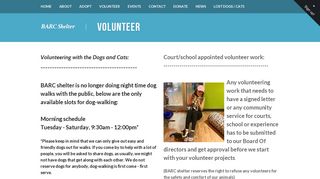 Volunteer - BARC Shelter