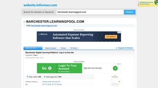 barchester.learningpool.com at WI. Barchester Digital Learning ...