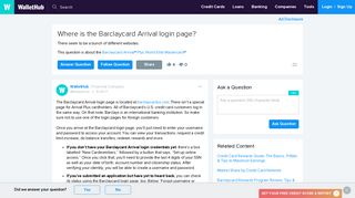 Where is the Barclaycard Arrival login page? - WalletHub