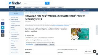 Hawaiian Airlines World Elite Mastercard review | finder.com