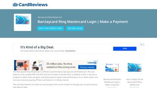 Barclaycard Ring Mastercard Login | Make a Payment - Card Reviews