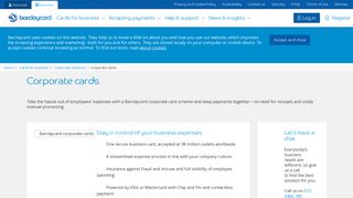 Corporate card | Barclaycard Business