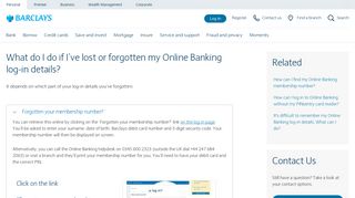 What do I do if I've lost or forgotten my Online Banking log-in details ...