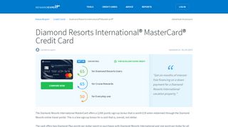 Diamond Resorts International® MasterCard® Credit Card